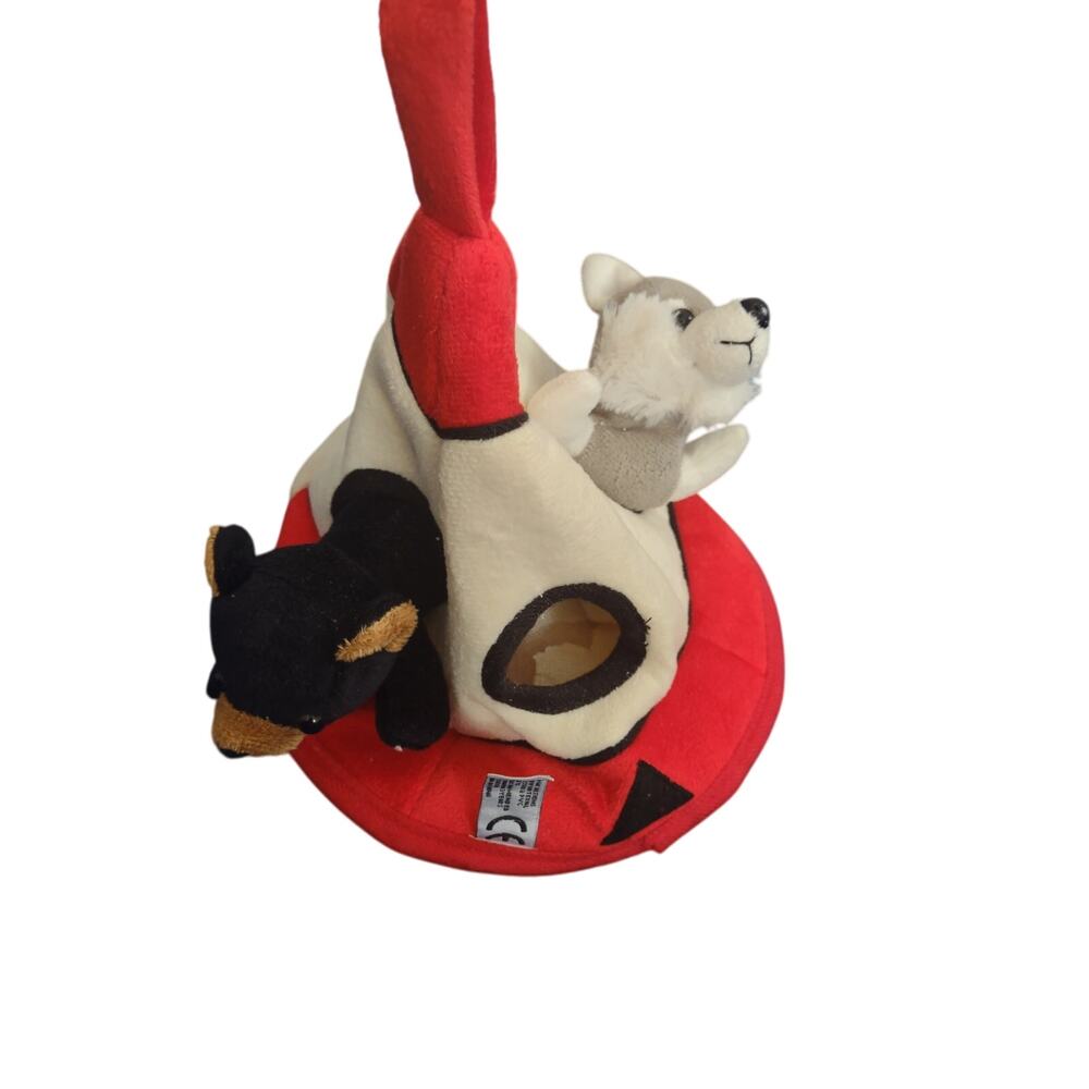 Unipak Native American Teepee Plush With bear and‎ wolf Plushies